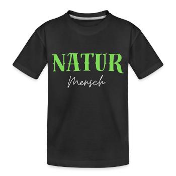 Nature Personnes Responsabilité environnementale Vivre de manière durable - T-shirt bio Premium Enfant - noir - Devant
