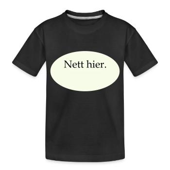 Nice Here Blank Template - Kids' Premium Organic T-Shirt - black - Front
