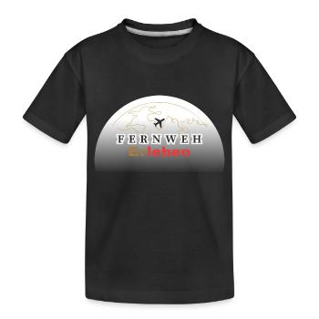 Fernweh: Dein nächstes Abenteuer - Kinder Premium Bio T-Shirt - Schwarz - Vorne