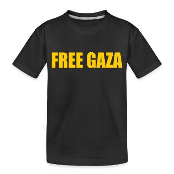 Free gaza - T-shirt bio Premium Enfant - noir - Devant