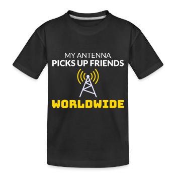 Opérateur radio amateur Fréquence des ondes radio - T-shirt bio Premium Enfant - noir - Devant