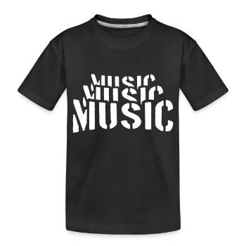 Musique Citation Musique Lettres d’amour Dire Texte - T-shirt bio Premium Enfant - noir - Devant
