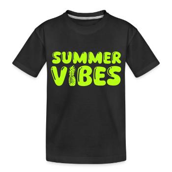 summer vibes - Kinder Premium Bio T-Shirt - Schwarz - Vorne