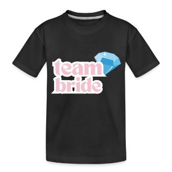 team bride - Kinder Premium Bio T-Shirt - Schwarz - Vorne