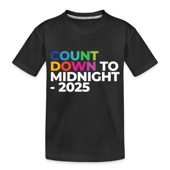 Countdown To Midnight - 2025 - Kids' Premium Organic T-Shirt - black - Front