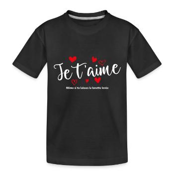 T'T Shirt / Ich liebe dich / Ich liebe dich / Ich liebe dich - Kinder Premium Bio T-Shirt - Schwarz - Vorne