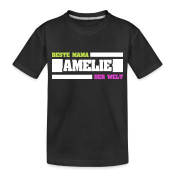 Mother Amelie - Kids' Premium Organic T-Shirt - black - Front