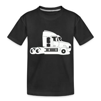 truck - Kinder Premium Bio T-Shirt - Schwarz - Vorne