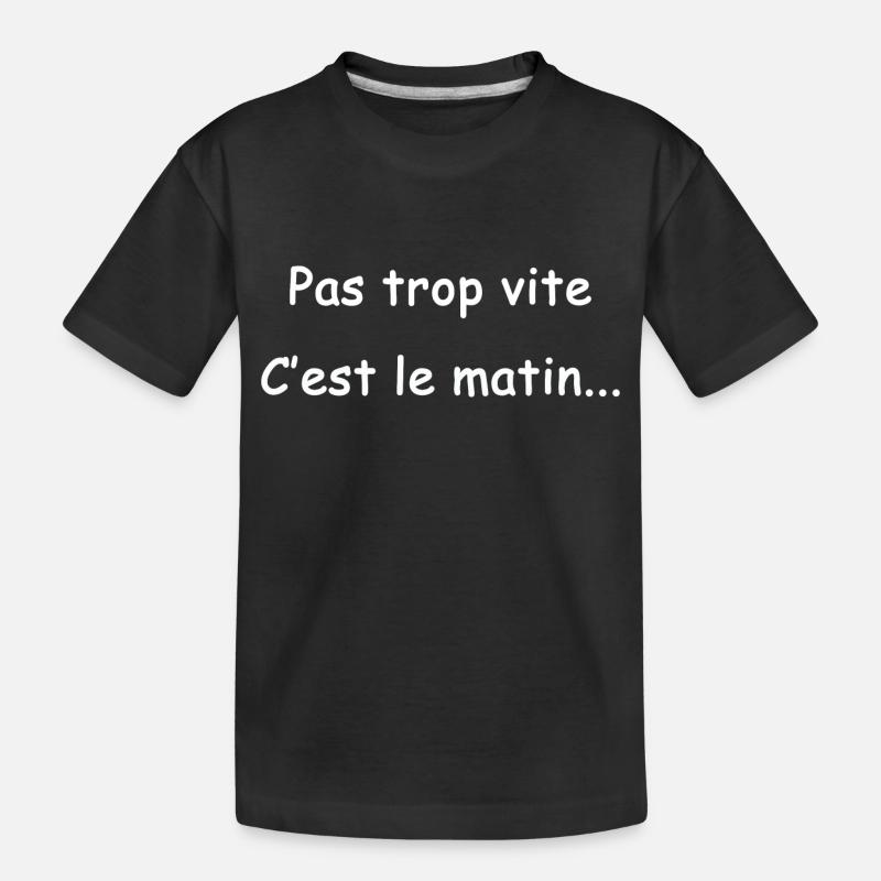 pas trop vite blanc - T-shirt bio Premium Enfant - noir