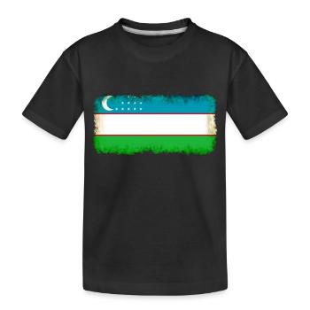 Uzbekistan - Kids' Premium Organic T-Shirt - black - Front