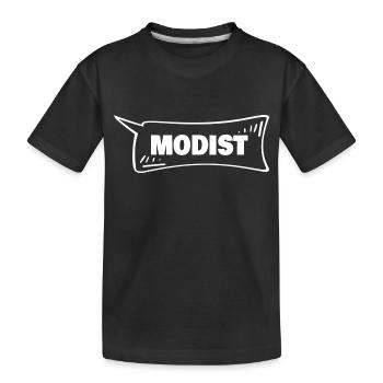 Sprechblase Modist - Kinder Premium Bio T-Shirt - Schwarz - Vorne