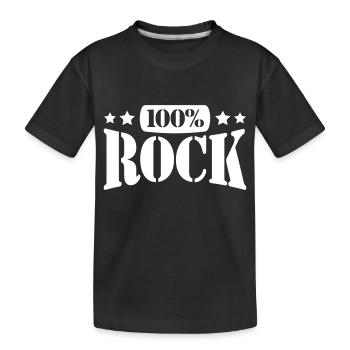 100% Percent Rock Heavy Metal Musique Texte Logo Fun - T-shirt bio Premium Enfant - noir - Devant