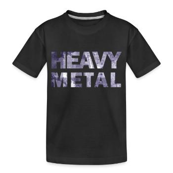 HEAVY METAL Schrift - Kinder Premium Bio T-Shirt - Schwarz - Vorne