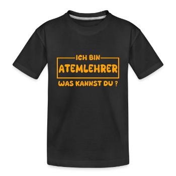 Profession Instructeur de respiration - T-shirt bio Premium Enfant - noir - Devant