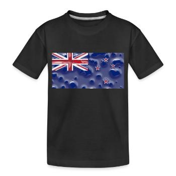 New Zealand New Zealand - Kids' Premium Organic T-Shirt - black - Front