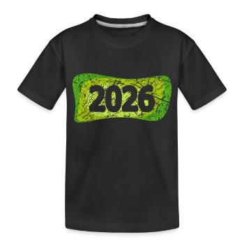 2026 - Kids' Premium Organic T-Shirt - black - Front