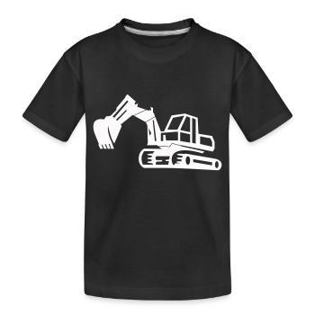 excavatrice - T-shirt bio Premium Enfant - noir - Devant
