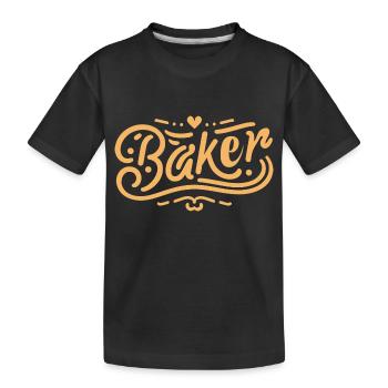 Bäcker Backen Gebäck Brot Backen Kuchen Bäcker - Kinder Premium Bio T-Shirt - Schwarz - Vorne