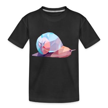 Tranquil Snail Journey - Kids' Premium Organic T-Shirt - black - Front