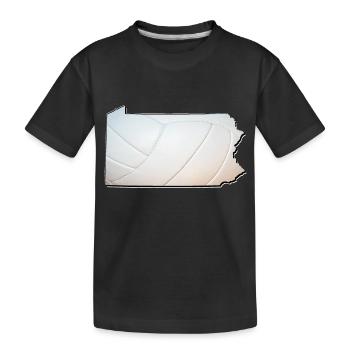 Volleyball in der Pennsylvania State Landkarte - Kinder Premium Bio T-Shirt - Schwarz - Vorne