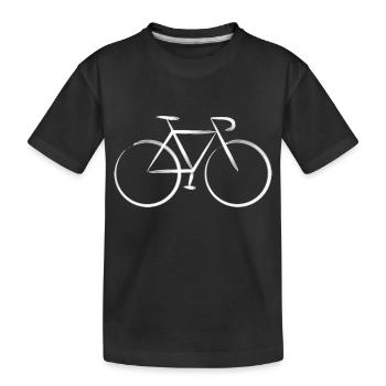 Wasserzeichen Fahrrad - Kinder Premium Bio T-Shirt - Schwarz - Vorne