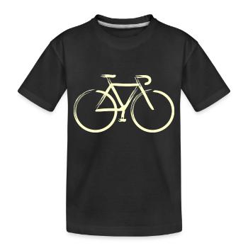 Cream strokes - Kids' Premium Organic T-Shirt - black - Front
