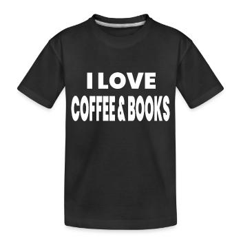 Kaffee - Kinder Premium Bio T-Shirt - Schwarz - Vorne