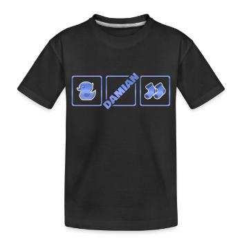 Damian als Geburt - Kinder Premium Bio T-Shirt - Schwarz - Vorne