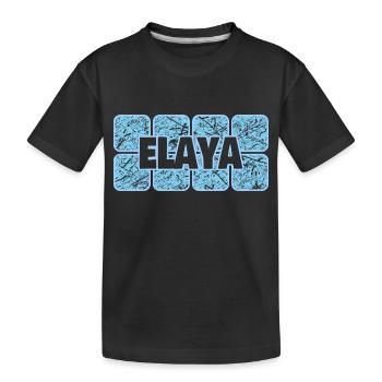 Elaya as a wife - Kids' Premium Organic T-Shirt - black - Front