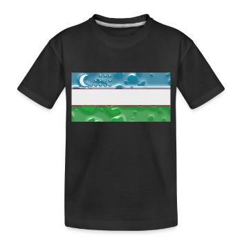 Usbekistan - Kinder Premium Bio T-Shirt - Schwarz - Vorne