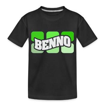 Name Benno - Kinder Premium Bio T-Shirt - Schwarz - Vorne