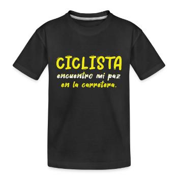 Fahrrad Fahrrad Fahrrad Fahrrad Biker MTB 16 - Kinder Premium Bio T-Shirt - Schwarz - Vorne