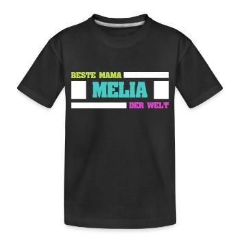 Mother Melia - Kids' Premium Organic T-Shirt - black - Front