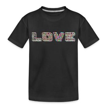 Love - Kinder Premium Bio T-Shirt - Schwarz - Vorne