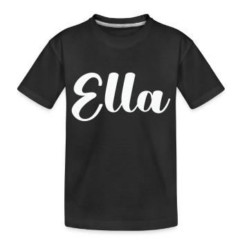 Nom d’Ella - T-shirt bio Premium Enfant - noir - Devant