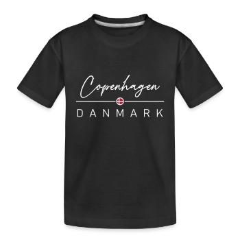 Denmark - Copenhagen - Copenhagen - Denmark - Kids' Premium Organic T-Shirt - black - Front