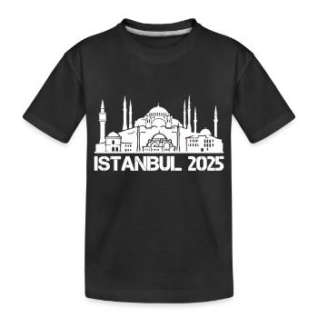 istanbul 2025 - Kinder Premium Bio T-Shirt - Schwarz - Vorne