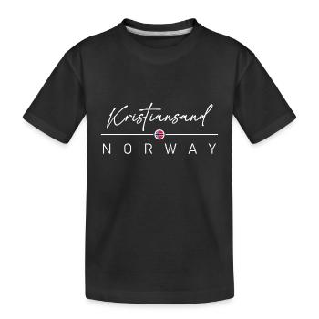 Norvège - Kristiansand - Norvège - Norvège - T-shirt bio Premium Enfant - noir - Devant