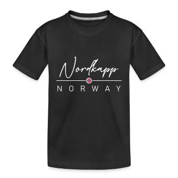 Norvège - Nordkapp - Norvège - Norvège - T-shirt bio Premium Enfant - noir - Devant