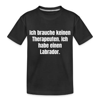 Propriétaire de chien Labrador - T-shirt bio Premium Enfant - noir - Devant