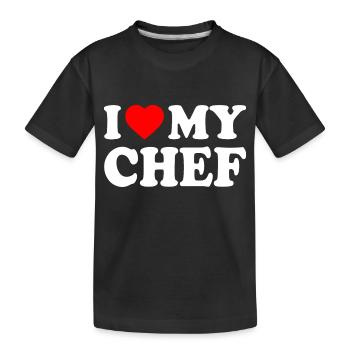 I love my chef - Kinder Premium Bio T-Shirt - Schwarz - Vorne