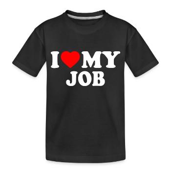 I love my job - Kinder Premium Bio T-Shirt - Schwarz - Vorne