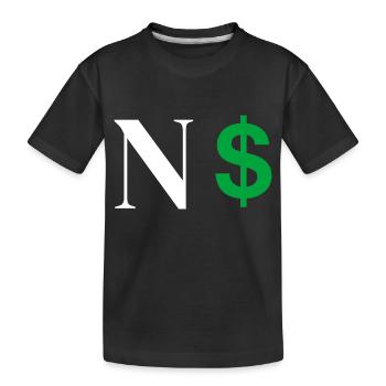 Lettre n dollar - T-shirt bio Premium Enfant - noir - Devant