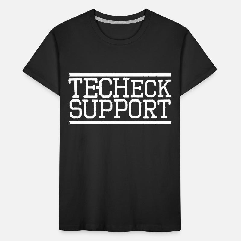Techeck Support Text Kids' Premium Organic T-Shirt