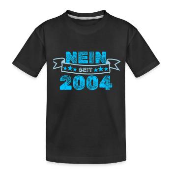 Niemals 2004 - Kinder Premium Bio T-Shirt - Schwarz - Vorne