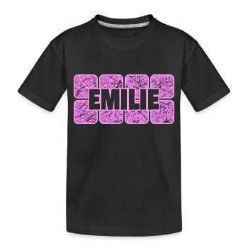 Wife Emilie - Kids' Premium Organic T-Shirt - black - Front