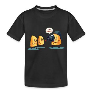 Sagen Menschen - Kinder Premium Bio T-Shirt - Schwarz - Vorne