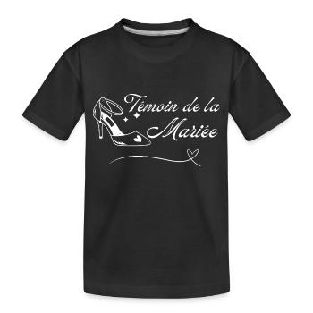 Témoin de la mariée - T-shirt bio Premium Enfant - noir - Devant