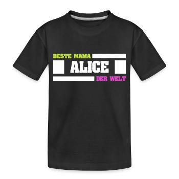 Geschenk für Alice - Kinder Premium Bio T-Shirt - Schwarz - Vorne