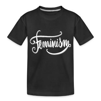 Féminisme Dicton Cadeau Vintage Émancipation - T-shirt bio Premium Enfant - noir - Devant